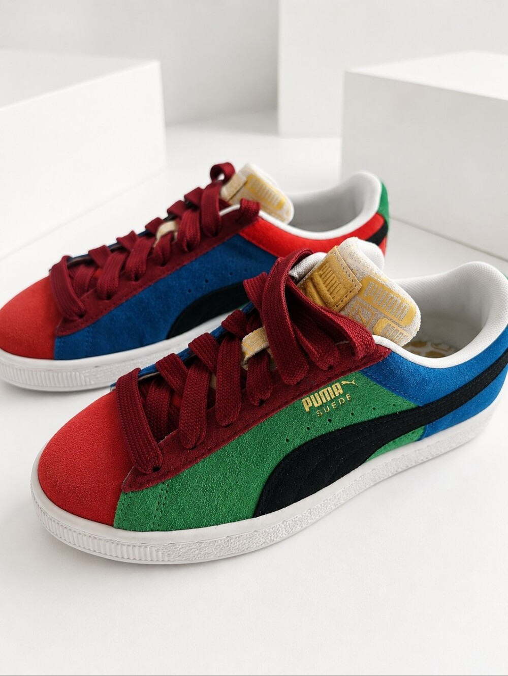 ✨ Puma Suede Multicolor  Sneakers in Red, Blue, Green & Black- NEW.